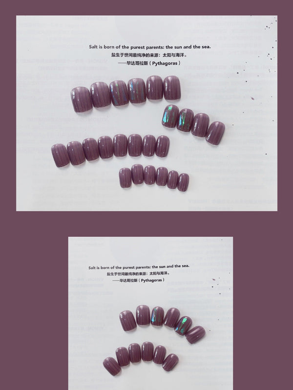 Grape purple wear manicure