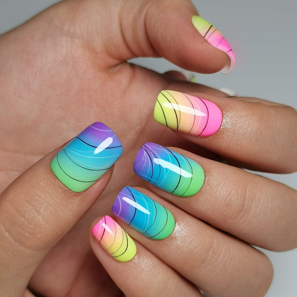 Gel Press On Nails 16 Sizes-32 Pcs Kit X004J6Y2KB