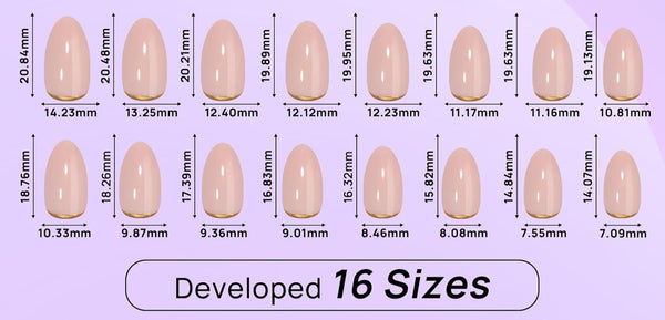 32pcs/Set Press On Nails Gold End