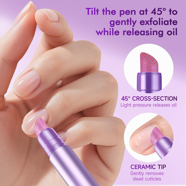 3-in-1 Cuticle Pusher Nail Oil Pen