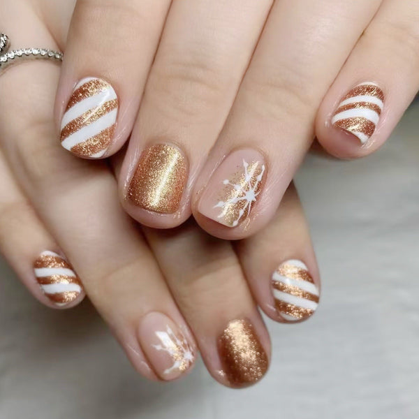 Glossy gold snowflake