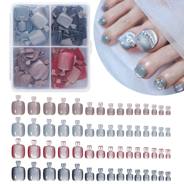 120 pcs Mixed Cat's Eye Toenail Tablets Pedicure