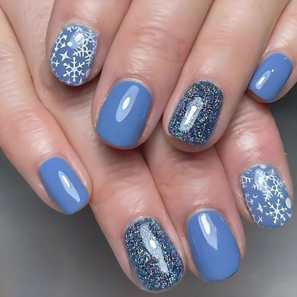 Christmas Nail Art Snowflake Glitter Wear Nail Art