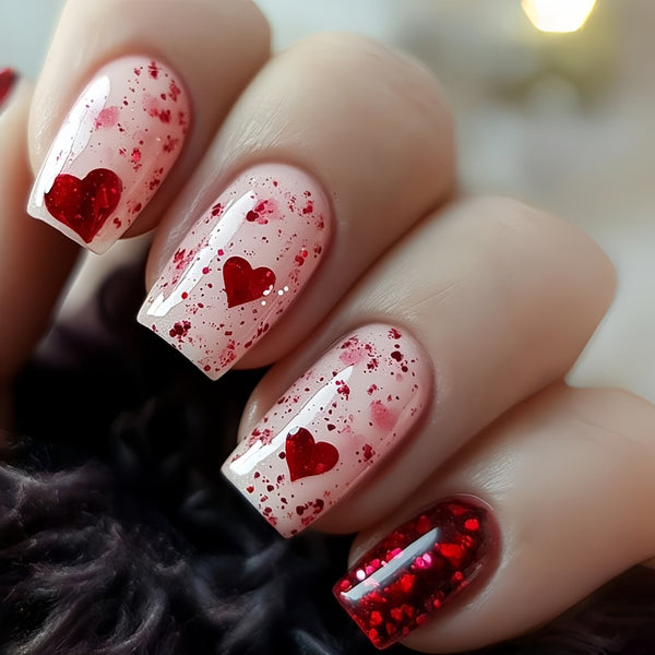Valentine's Day Love Nail Art
