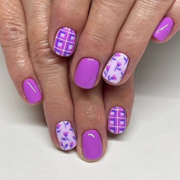 12 Sizes-24 Pcs Press On Nails C427