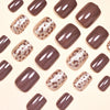 Leopard print brown glitter