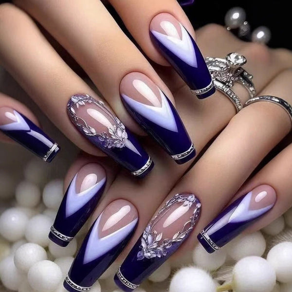 24pcs-set-press-on-nails purple