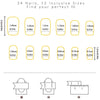 24pcs/Set Press On Nails