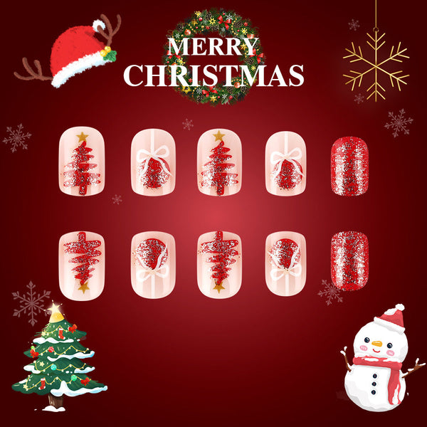 Snowflake Christmas Nail Art