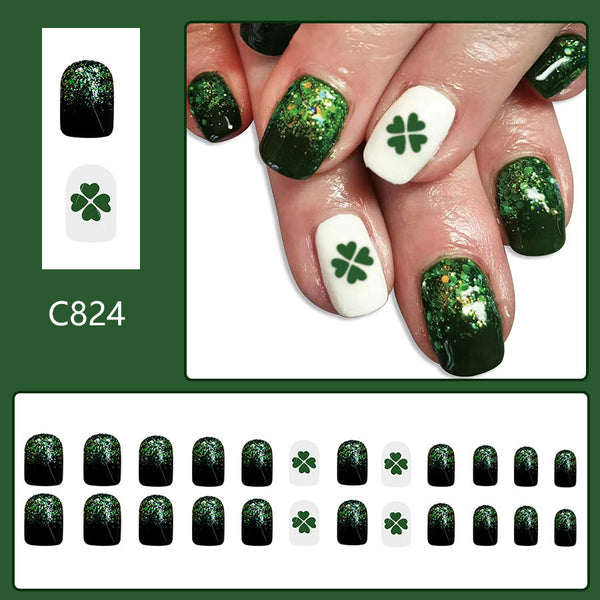 12 Sizes-24 Pcs Press On Nails C824