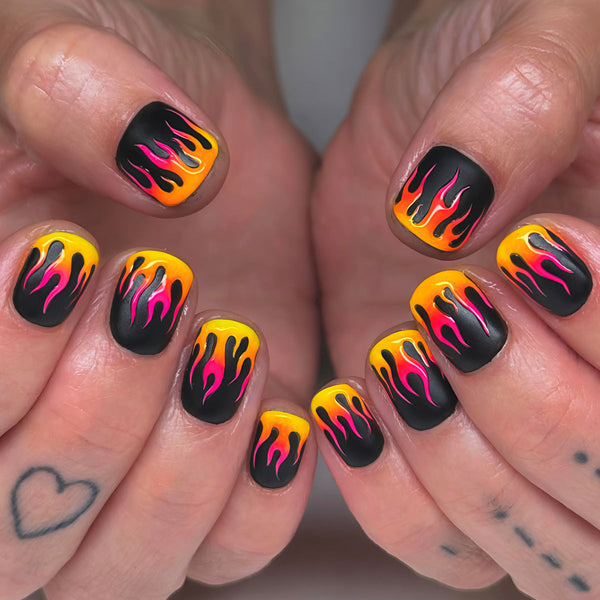 Halloween Press On Nail Black w-231