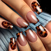 Brown Leopard print manicure