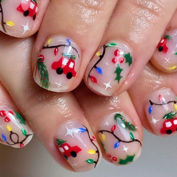 Cute cartoon car nails