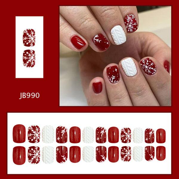 24pcs/Set Press On Nails JB990
