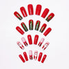 Red Santa Claus Christmas tree manicure