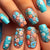 24 pieces Blue flowers