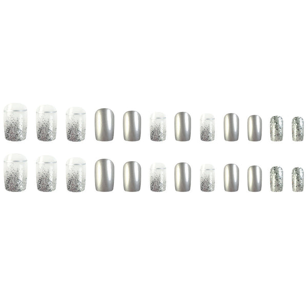 Elegant silver glitter