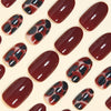 Amber smudged false finger brown turtle back pattern