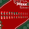 Elk Christmas Gift Striped Red with Green Glitter Armor