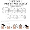 Short glossy square nails in early spring