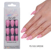 32 Pcs Aurora fine flash short almond manicure