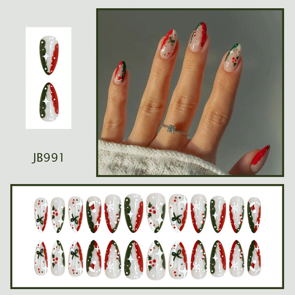 24pcs/Set Press On Nails JB991