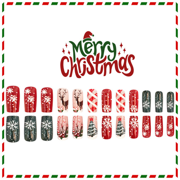 24pcs/Set Press On Nails JB982