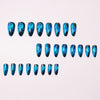 12 Sizes-24 Pcs Press On Nails Royal blue w-88