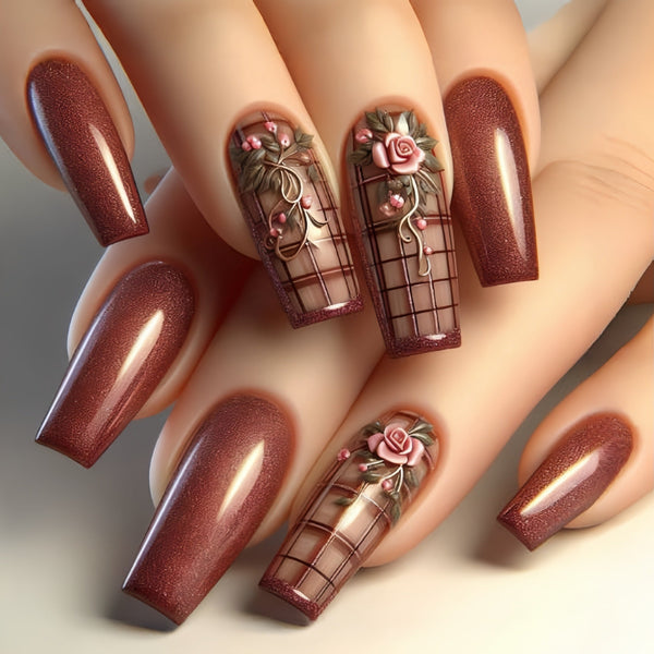 24pcs/Set Press On Nails