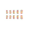 White small flower false nails