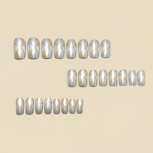 Silver metal stripes