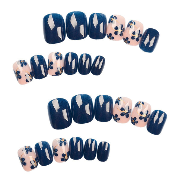 Blue and white porcelain nail patches