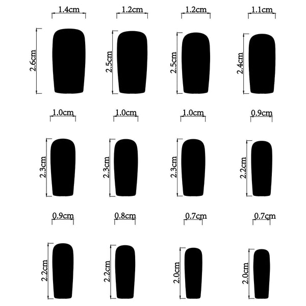 24pcs/Set Press On Nails