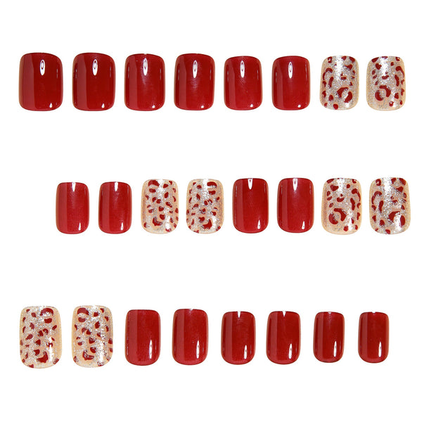 Glitter pink leopard print