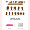 Snowflake glitter decorative almond manicure