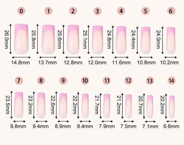 Five-color square patch manicure 150 pieces