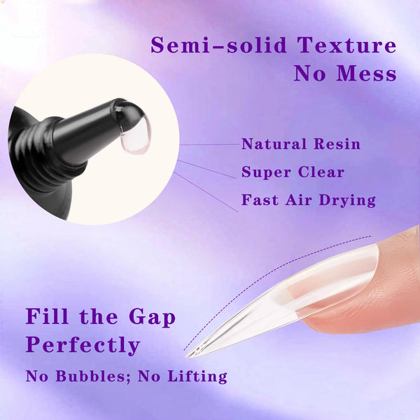 Semi Solid Nail Glue （No UV/LED Need）