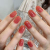24pcs/Set Press On Nails Red