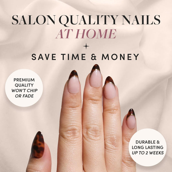 30 pcs press on nails Tortoiseshell