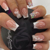 24pcs/Set Press On Nails Flower with Star Design