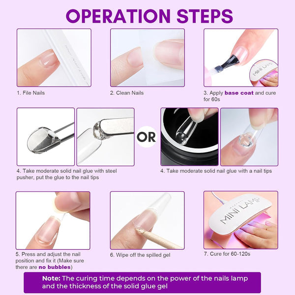 15g/8g Solid Nail Tips Gel For Press On False Nail Tips