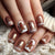 Brown Nail Art