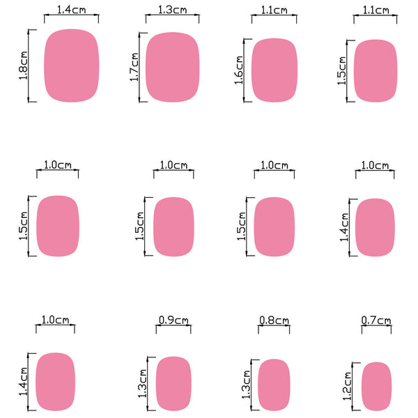 Pink and blue jumping color French press on nail