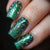 Square green sparrow feather