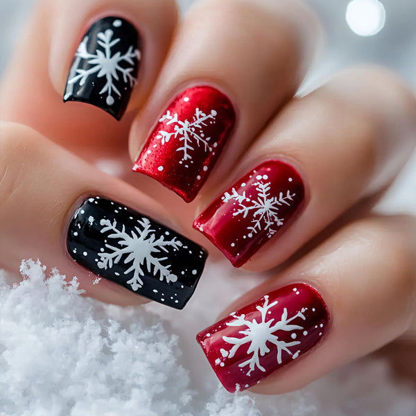 12 Sizes-24 Pcs Press On Nails W-316