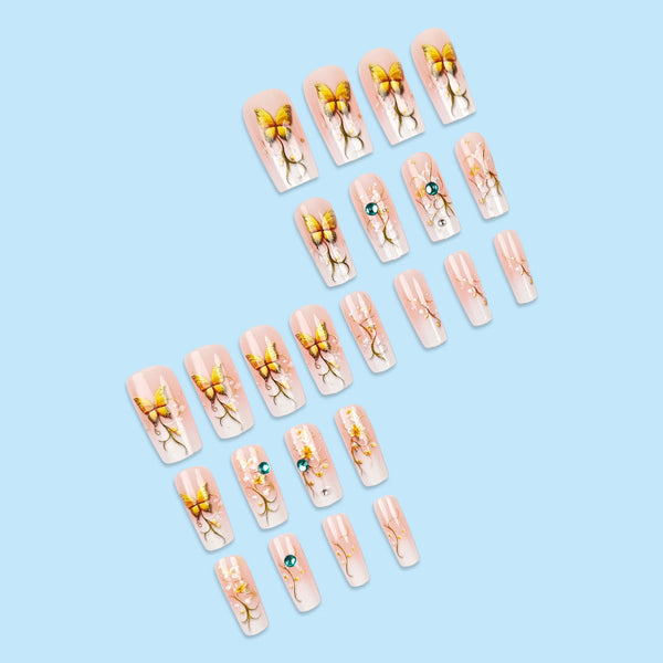 12 Sizes-24 Pcs Press On Nails CZ466-B7