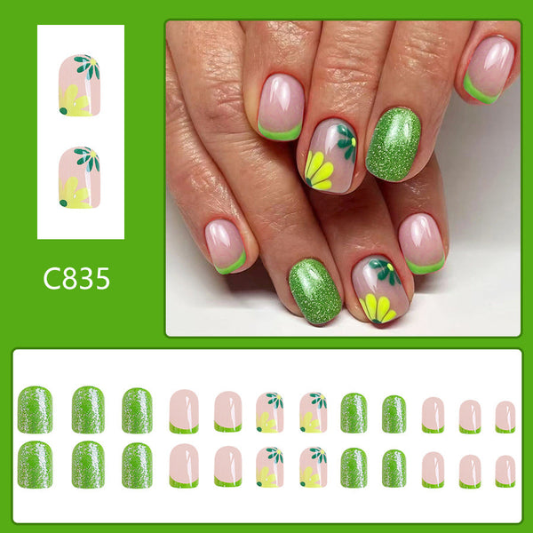 12 Sizes-24 Pcs Press On Nails C835
