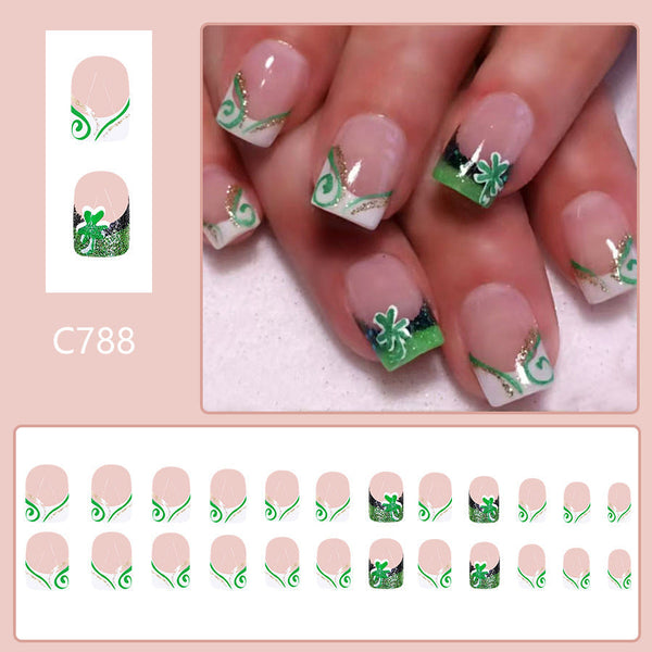 12 Sizes-24 Pcs Press On Nails C788