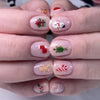 Naked pink Christmas tree snowman gingerbread man