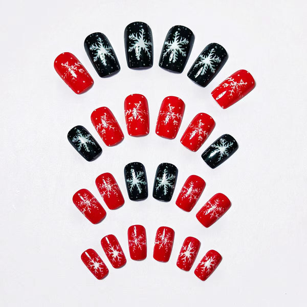 12 Sizes-24 Pcs Press On Nails W-316